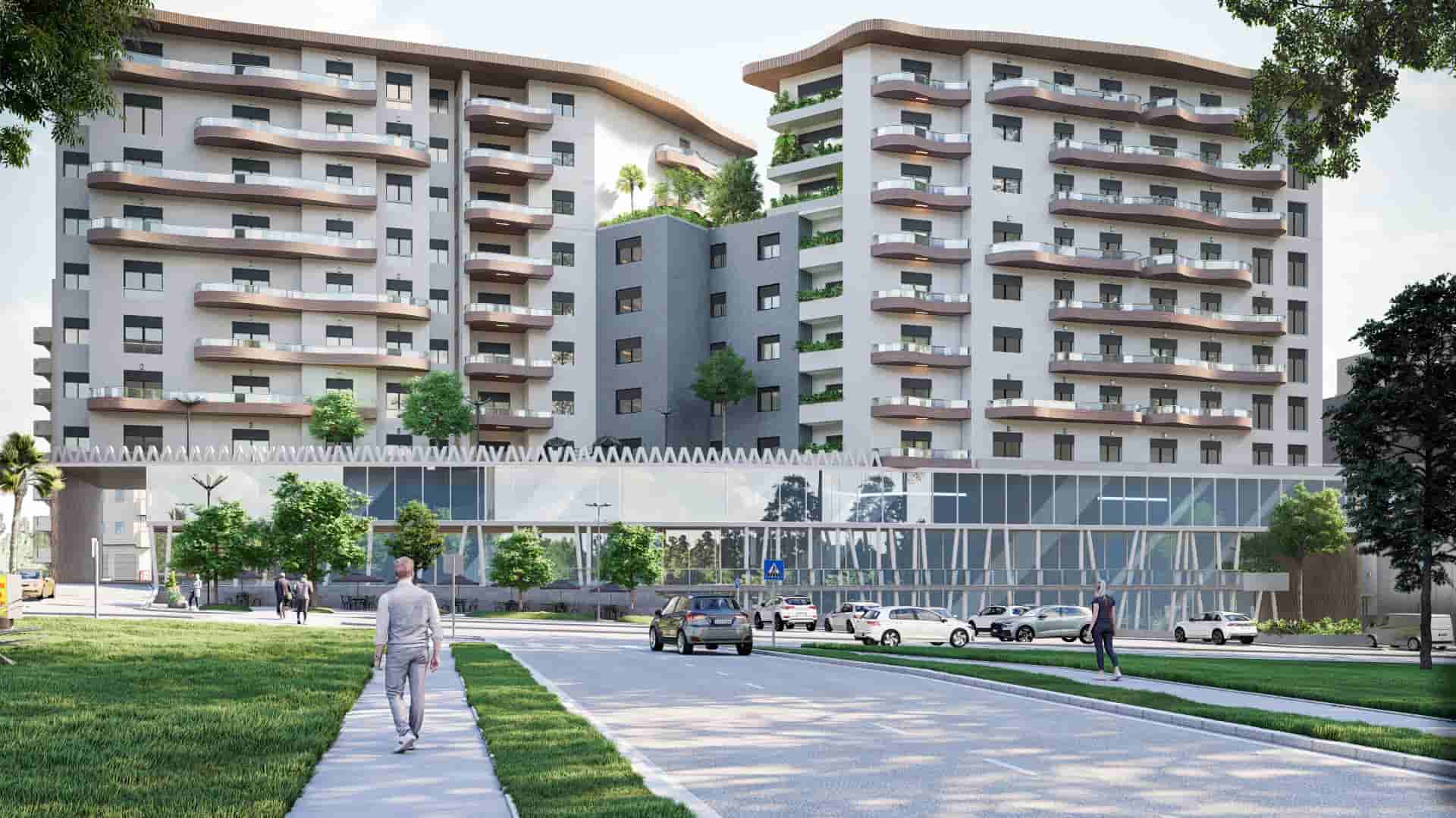 Accès principal de la Résidence Mycélium Bessa Promotion Immobilière
