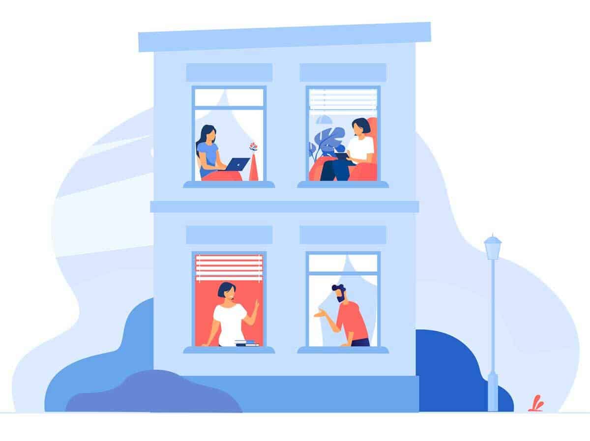 Des gens vivants en copropriété