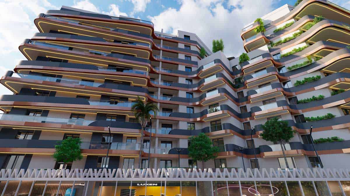 Façade principale de la Résidence Mycélium Bessa Promotion Immobilière