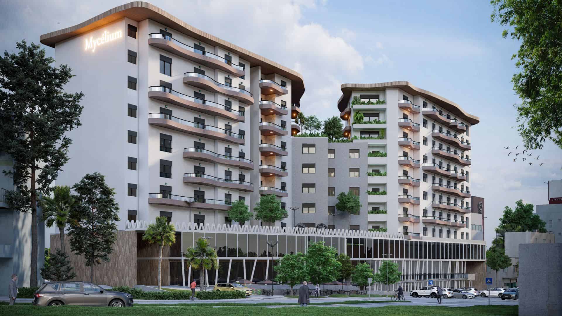 Façade principale de la Résidence Mycélium Bessa Promotion Immobilière