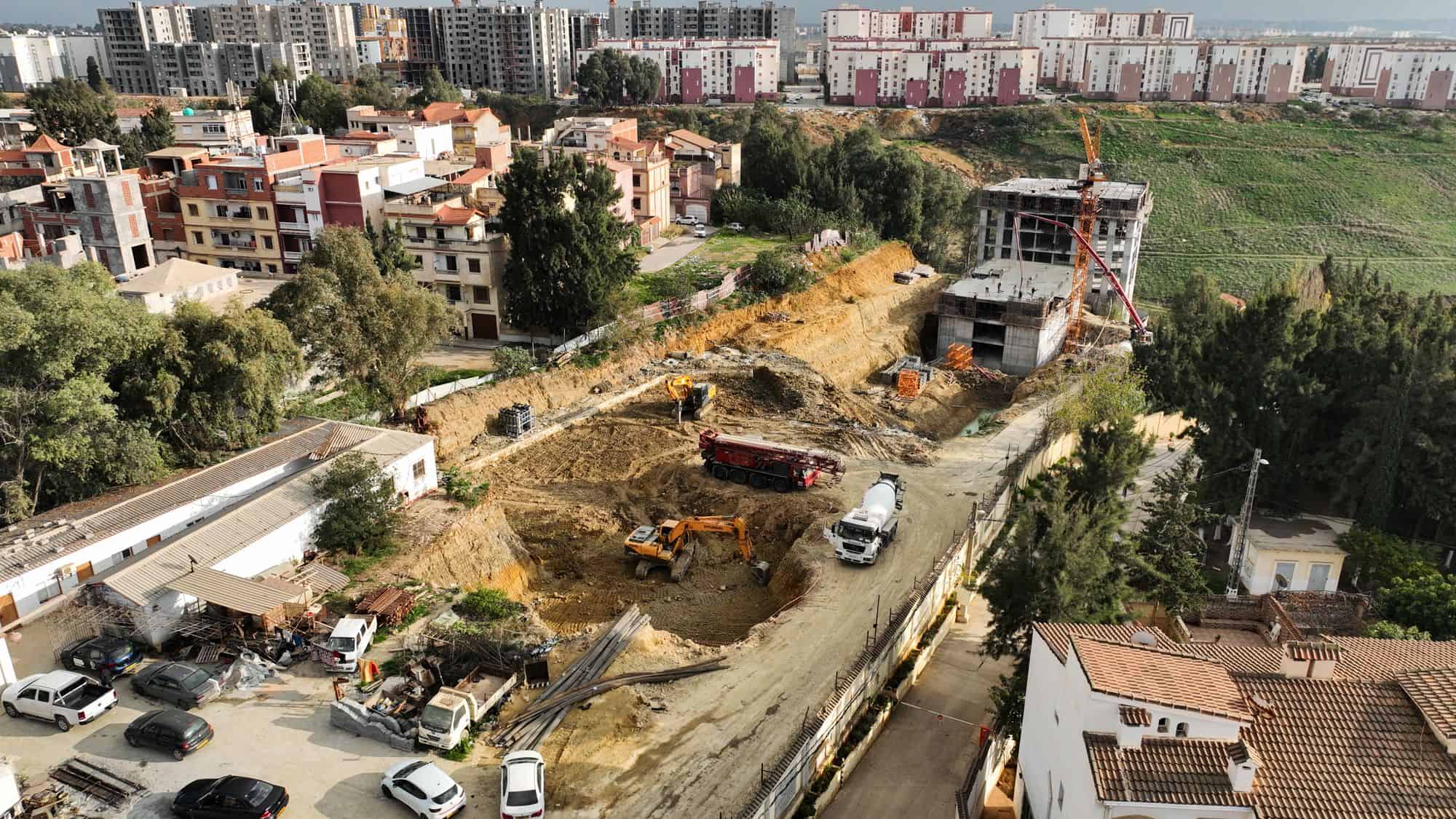 Vue d'ensemble du chantier