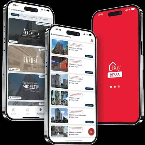 Mokeup de lapplication de gestion des doleances des residents de bessa promotion immobiliere Mokeup de lapplication de gestion des doleances des residents de bessa promotion immobiliere