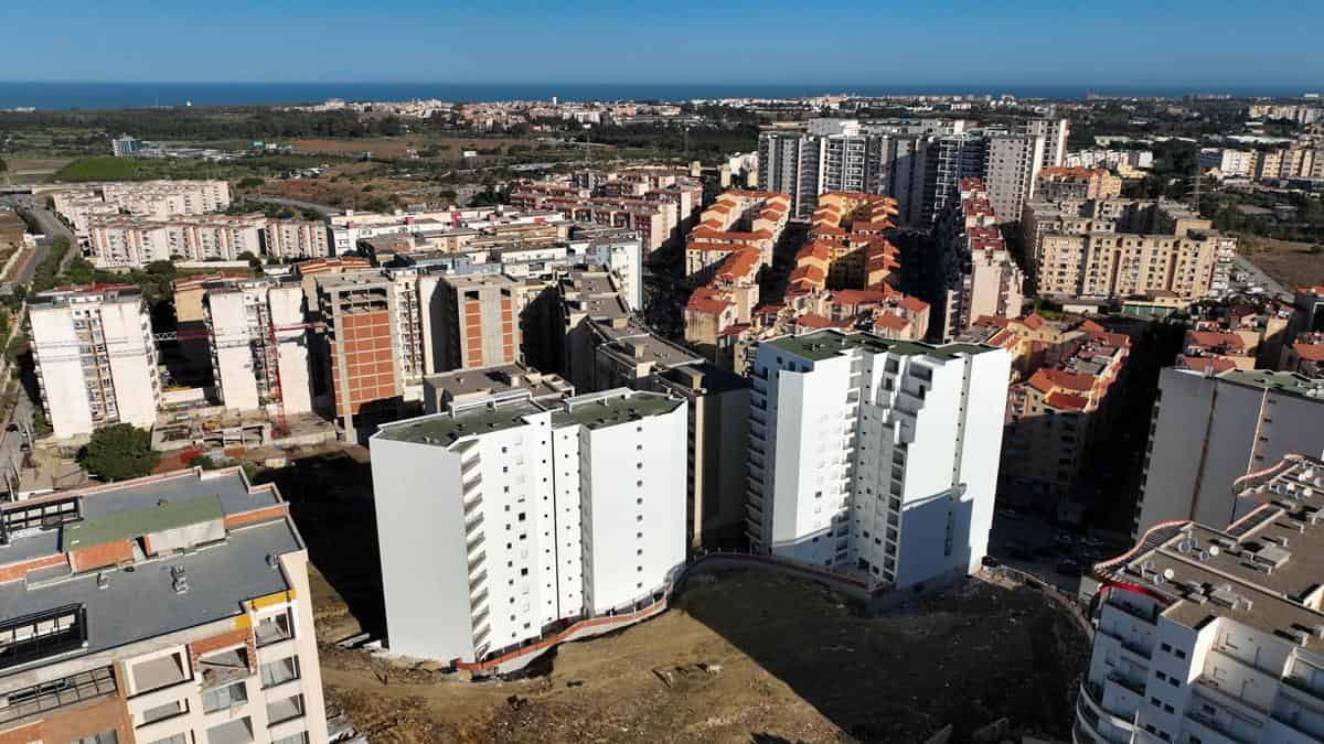 Vue aérienne, façade postérieure Vue aérienne, façade postérieure