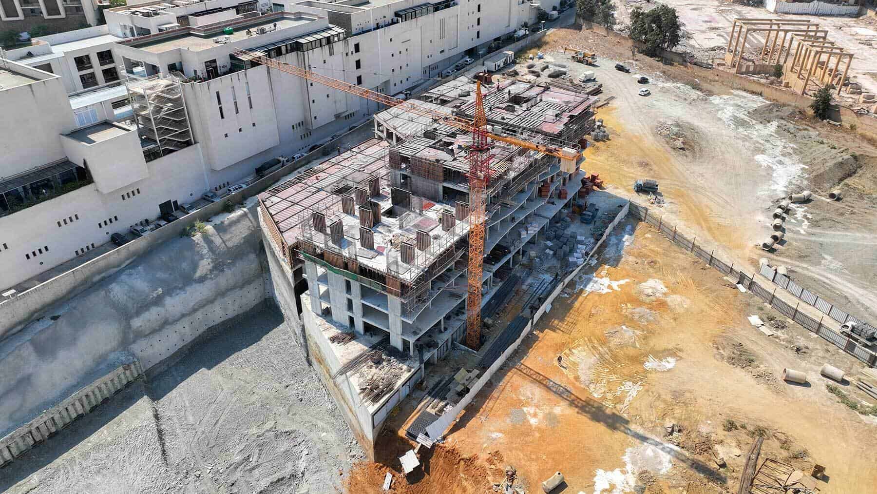 Vue aérienne sur la Résidence Andalucia à Cheraga en cours de construction Vue aérienne sur la Résidence Andalucia à Cheraga en cours de construction